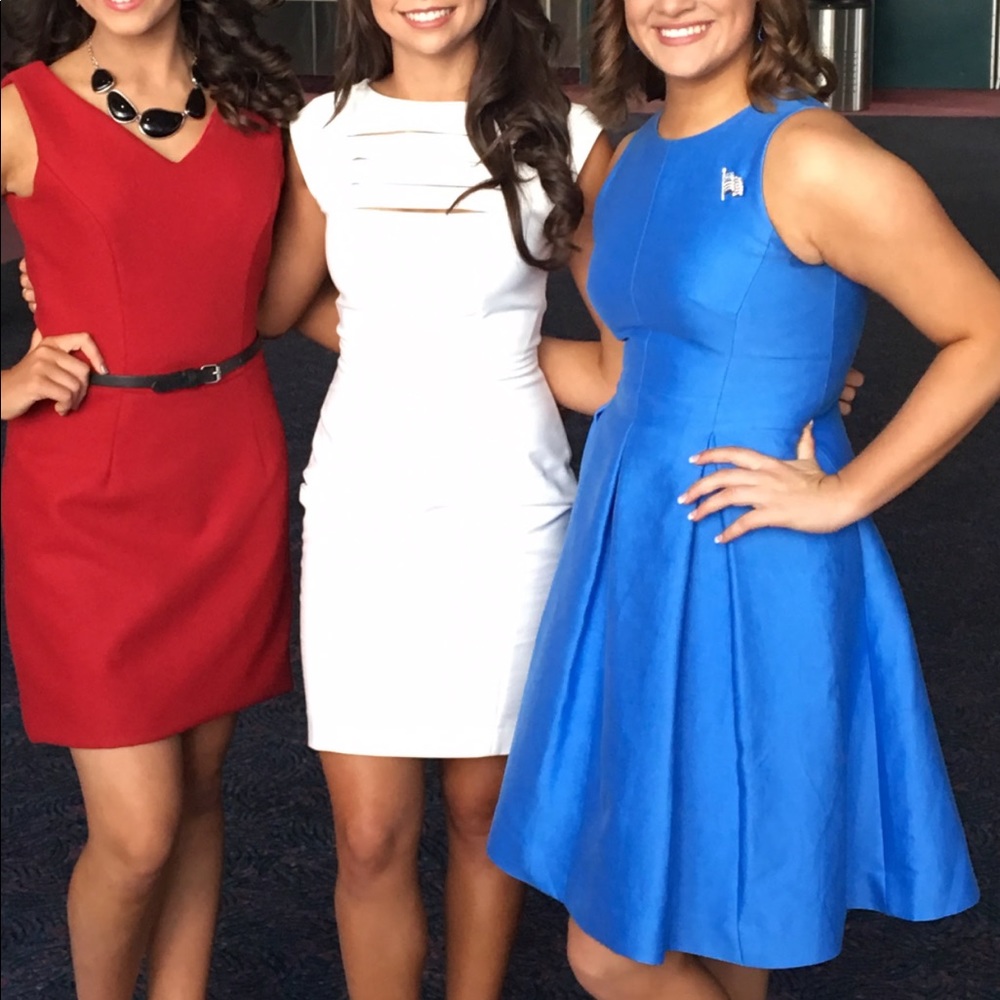 Blue Kate Spade Interview Dress